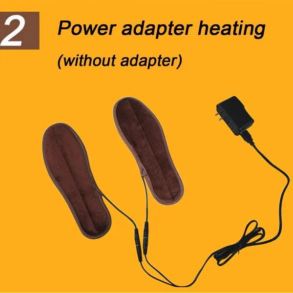 1 Pair USB Electric Heated Shoe Insoles Feet Warmer Sock Pad Mat with Cable