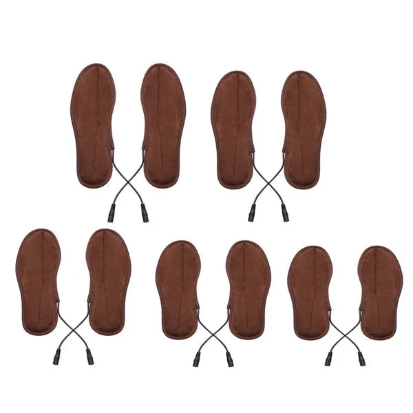 1 Pair USB Electric Heated Shoe Insoles Feet Warmer Sock Pad Mat with Cable