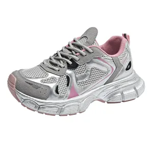 2024 New Breathable Vulcanized Shoes Women Casual Platform Sneakers Summer Thick Bottom Low Top Large jogging shoes