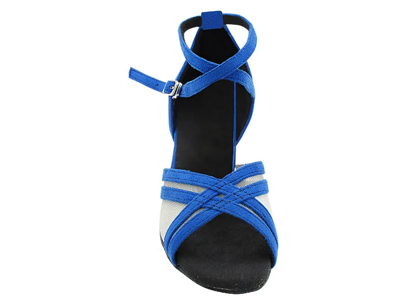 5017LEDSS Navy Blue Suede & Flesh Mesh