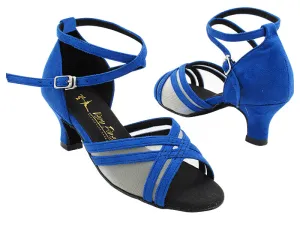 5017LEDSS Navy Blue Suede & Flesh Mesh