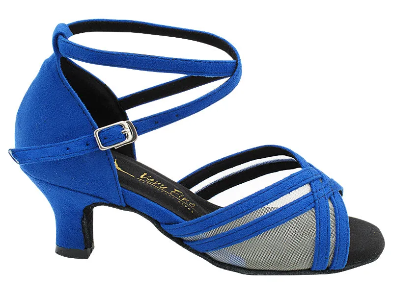 5017LEDSS Navy Blue Suede & Flesh Mesh