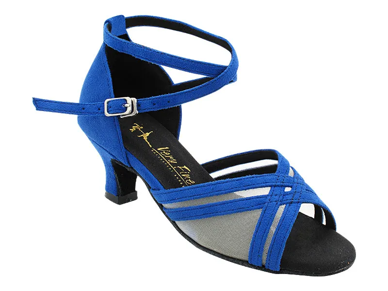 5017LEDSS Navy Blue Suede & Flesh Mesh