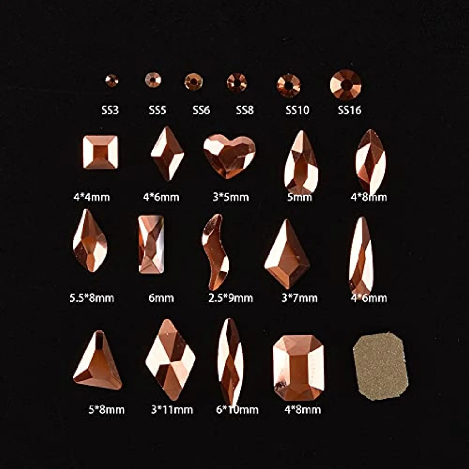 8620Pcs Mixed Crystal Nail Art Rhinestones Diamonds 14 Style Nail Crystal Flatback Multi Sizes 3D Decorations Rhinestone with Picking Pen(700 Pcs Crystals 7920 Pcs Rhinestones, Rose Gold)
