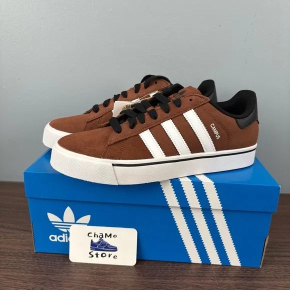 Adidas Campus Vulc Preloved Brown White Black Shoes IH5388 Men's Size