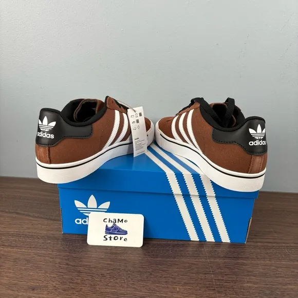 Adidas Campus Vulc Preloved Brown White Black Shoes IH5388 Men's Size