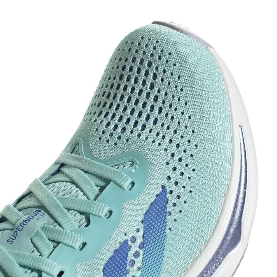 Adidas Supernova Rise Women's Running Shoes in Semi Flash Aqua/Cobalt Blue/Blue Spark Met AW24