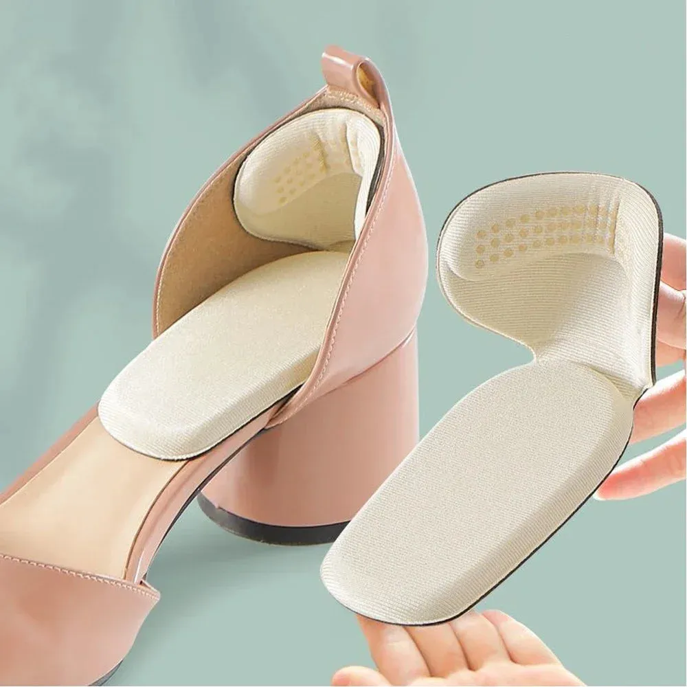 Adjustable Size Heel Pads for Women's Sport Shoes - Anti-Wear Insoles Patch with Back Sticker