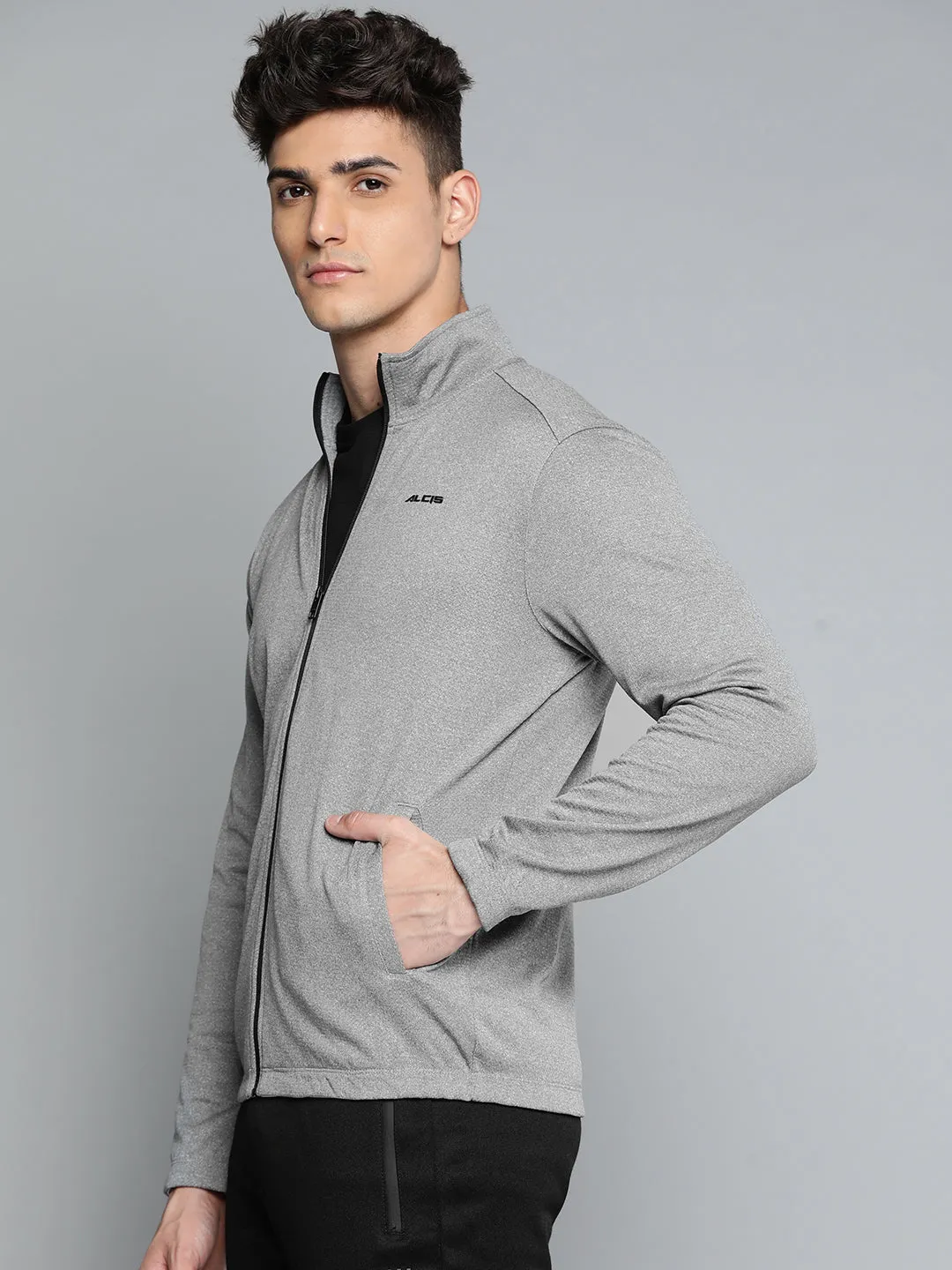 ALCIS Men Solid Grey Jacket