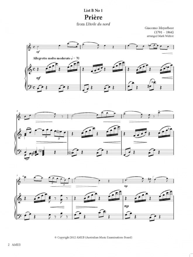 AMEB Flute Grade 2 Series 3