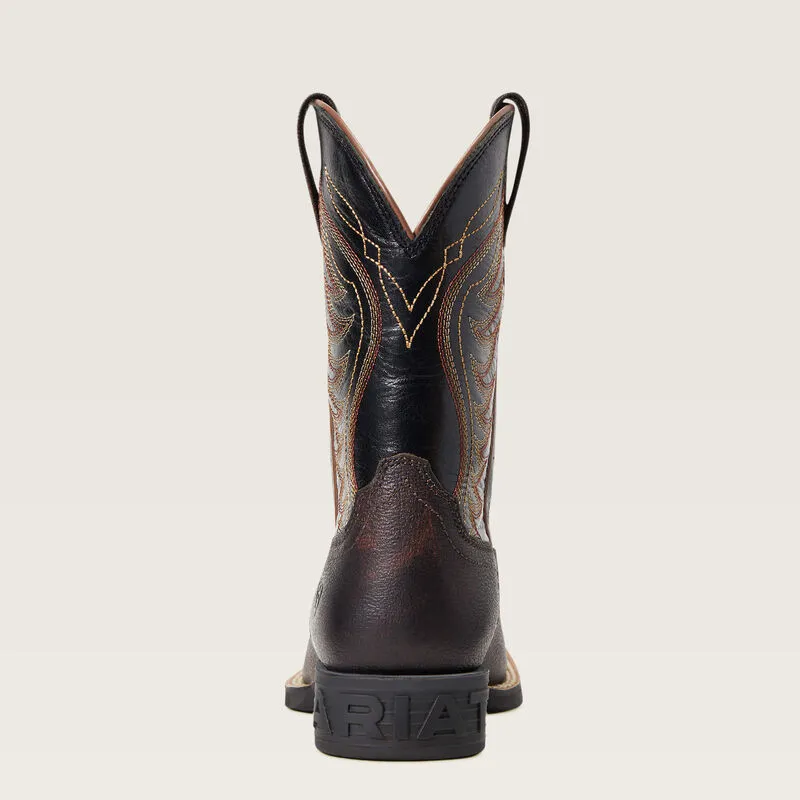 Ariat® Kid's "Amos" Western Boots - Hand Stained Brown