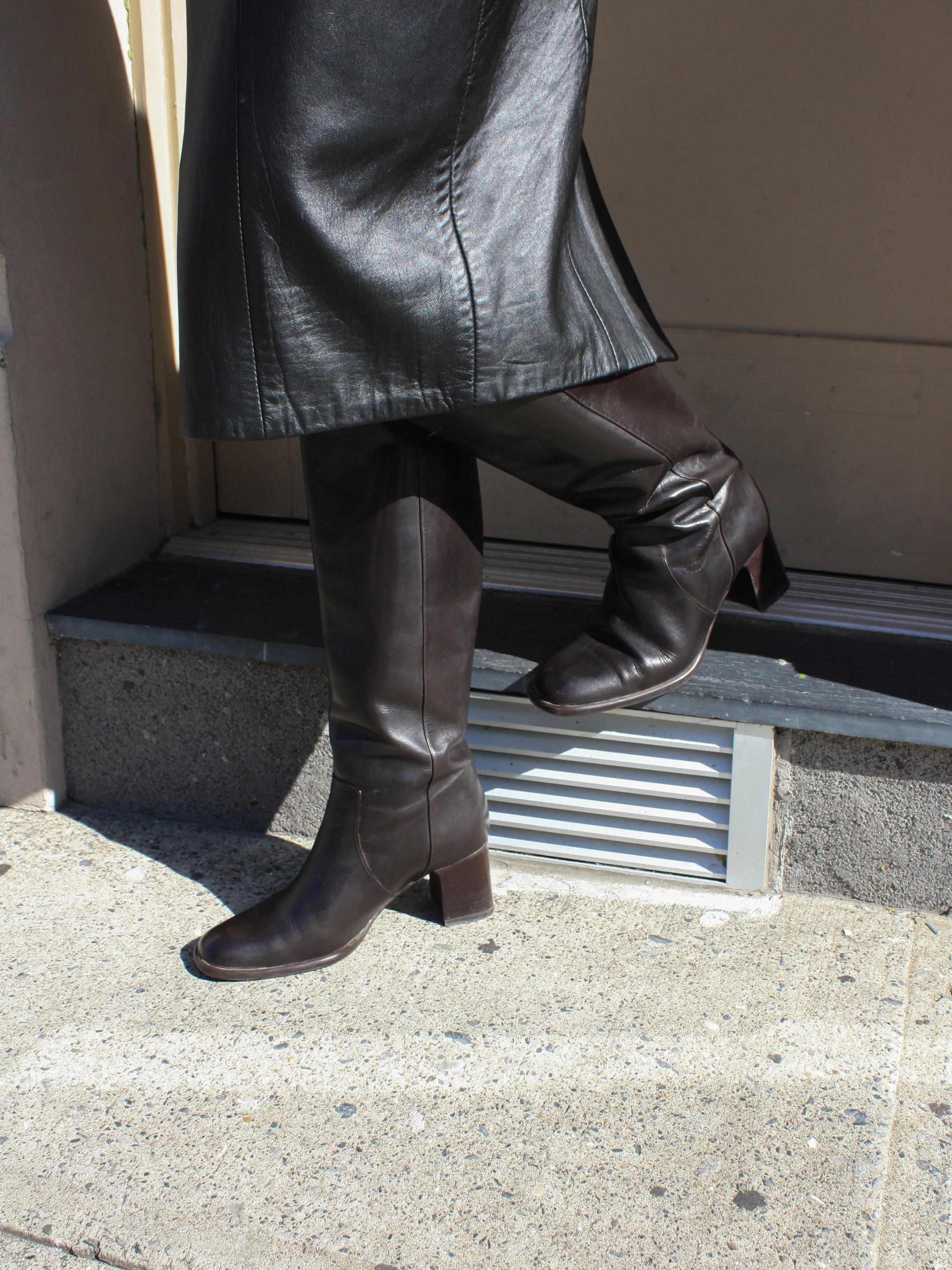 Bally Espresso Leather Boots (36.5)