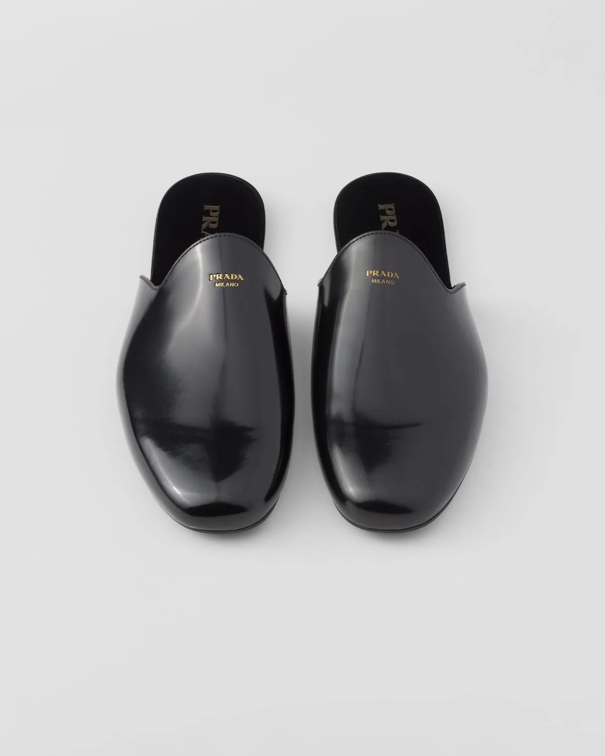 Brushed leather slippers