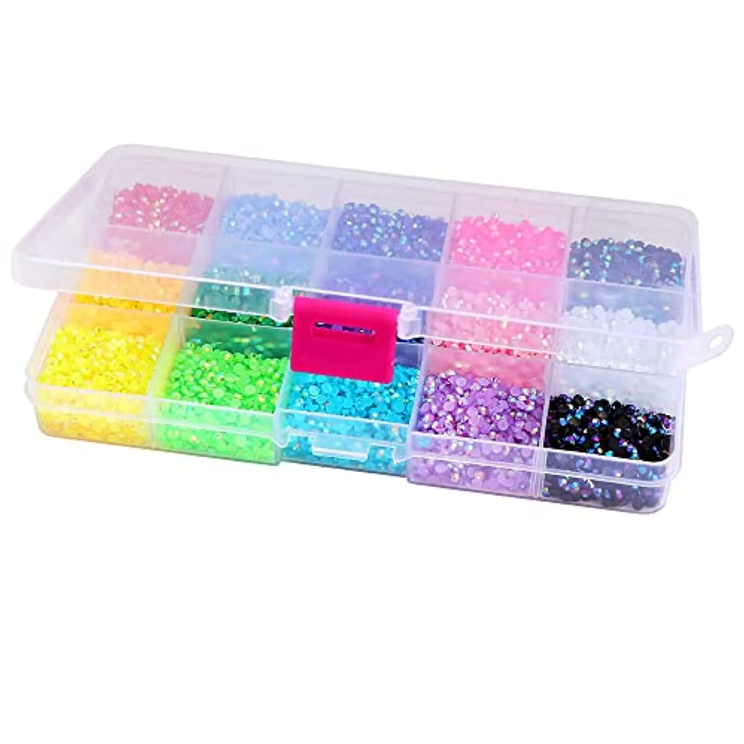 Charmor 18000pcs (3.4.5mm) 5D Nail Drill DIY Flat Bottom Kit Phone Case Accessories Jelly Drill Flatback AB Jelly Rhinestones Kit AB Rhinestones for Nail Design Charms Gem (3mm(18000PCS))
