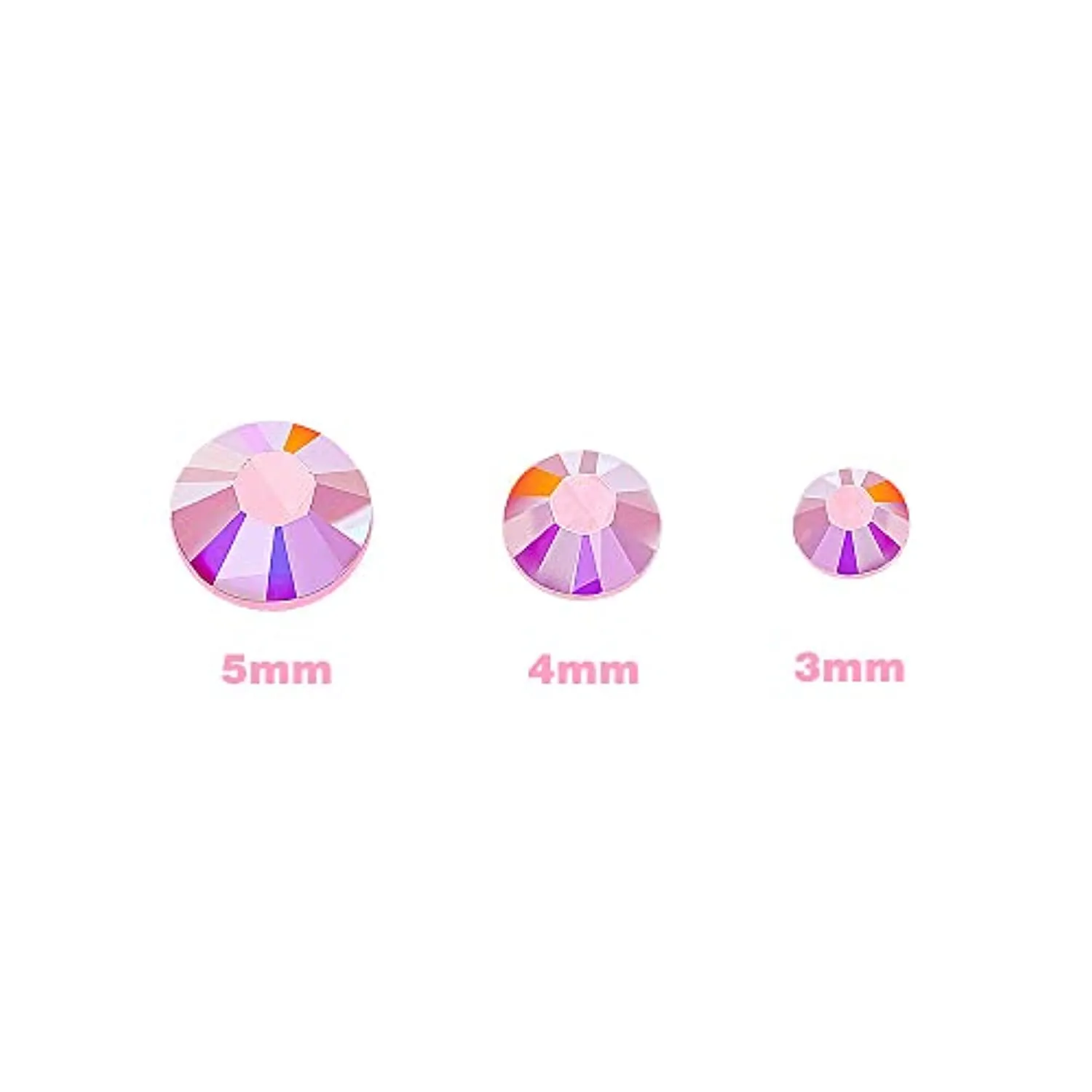 Charmor 18000pcs (3.4.5mm) 5D Nail Drill DIY Flat Bottom Kit Phone Case Accessories Jelly Drill Flatback AB Jelly Rhinestones Kit AB Rhinestones for Nail Design Charms Gem (3mm(18000PCS))