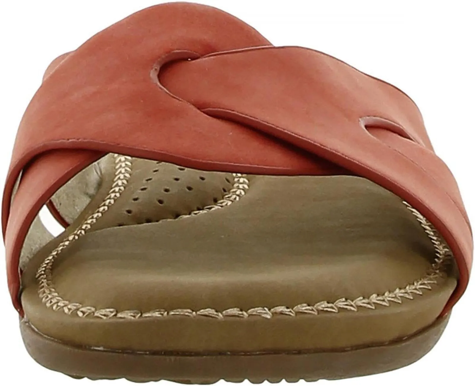 Cliffs By White Mountain Fortunate Womens Slide Sandal Red / Sueded / Smooth 8M