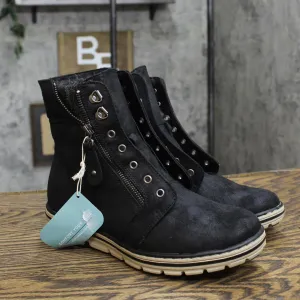 Cliffs By White Mountain Women's Kaylee Ankle Boot Black / Fabric / Sweater 8.5M