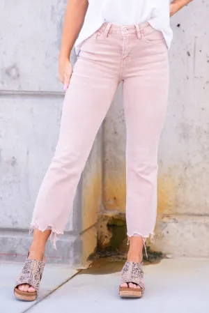 Coral 90s High Rise Crop Flare