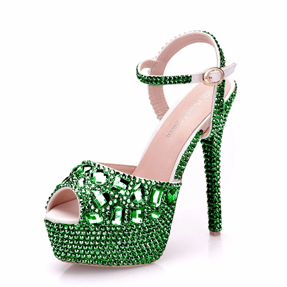 Crystal Queen Diamond Super High Heels