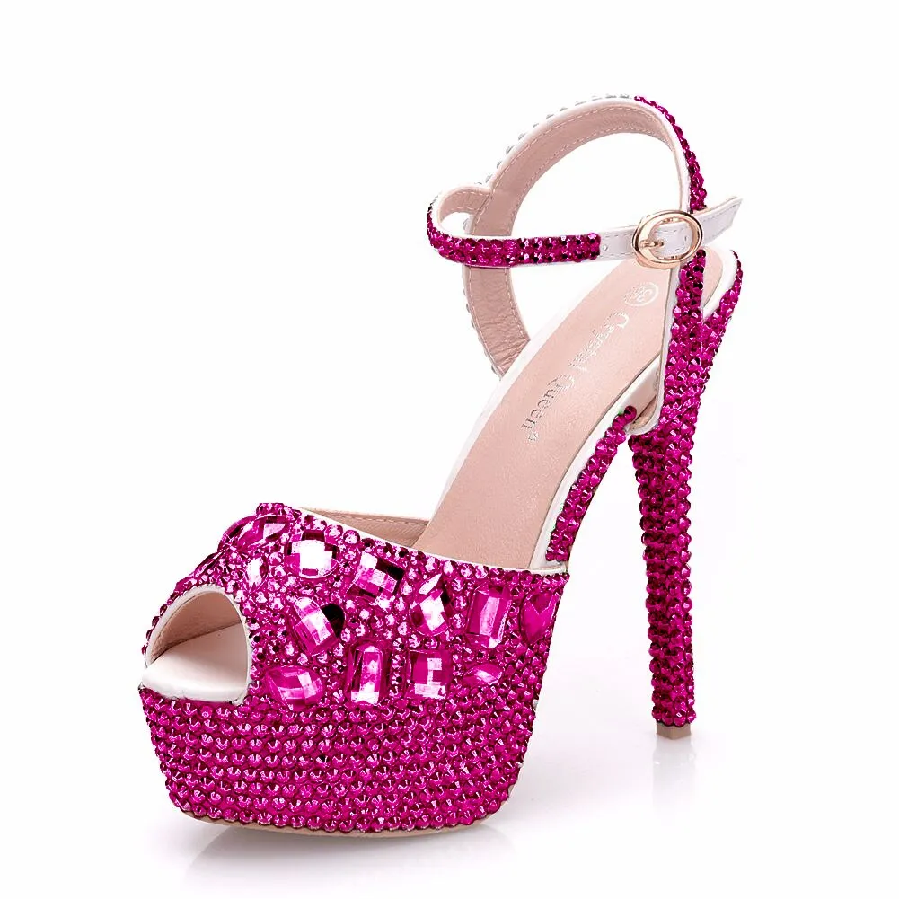 Crystal Queen Diamond Super High Heels