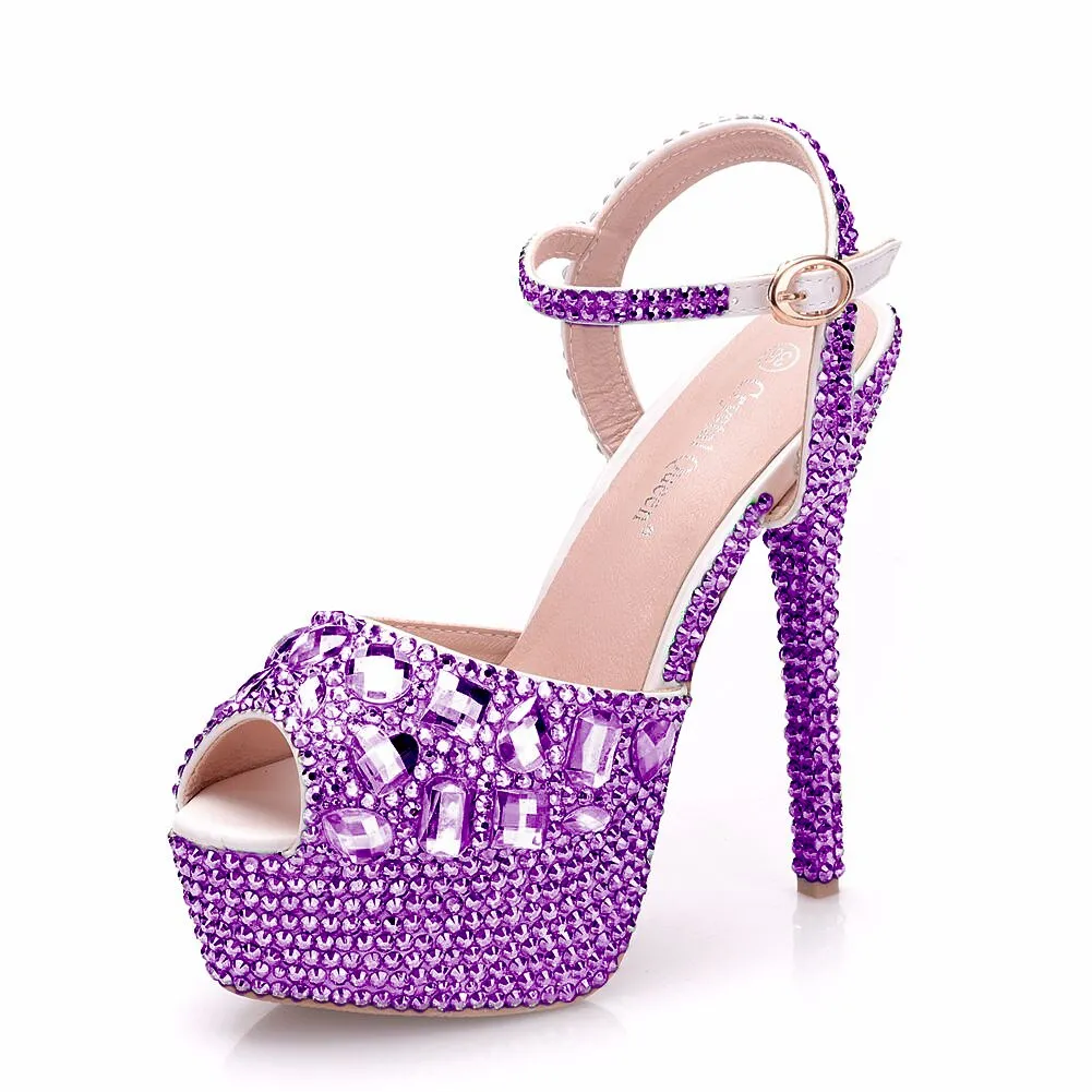 Crystal Queen Diamond Super High Heels