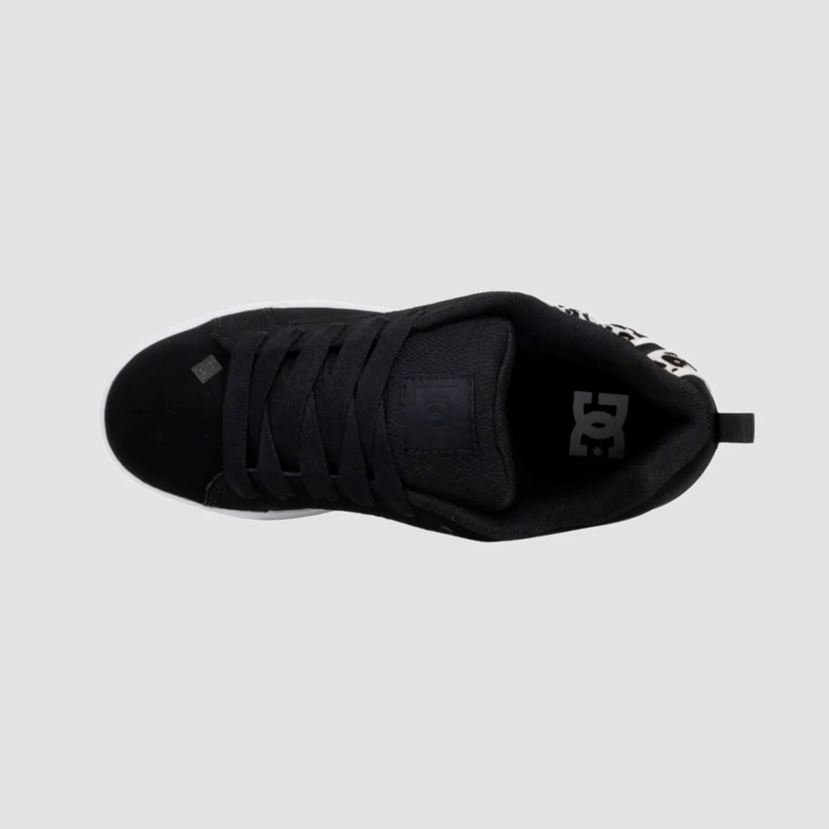DC Court Graffik Shoes - Black/White Print - Womens