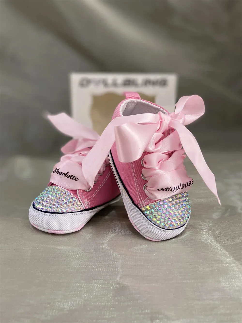 Diamond Baby Shoes Pacifier Set