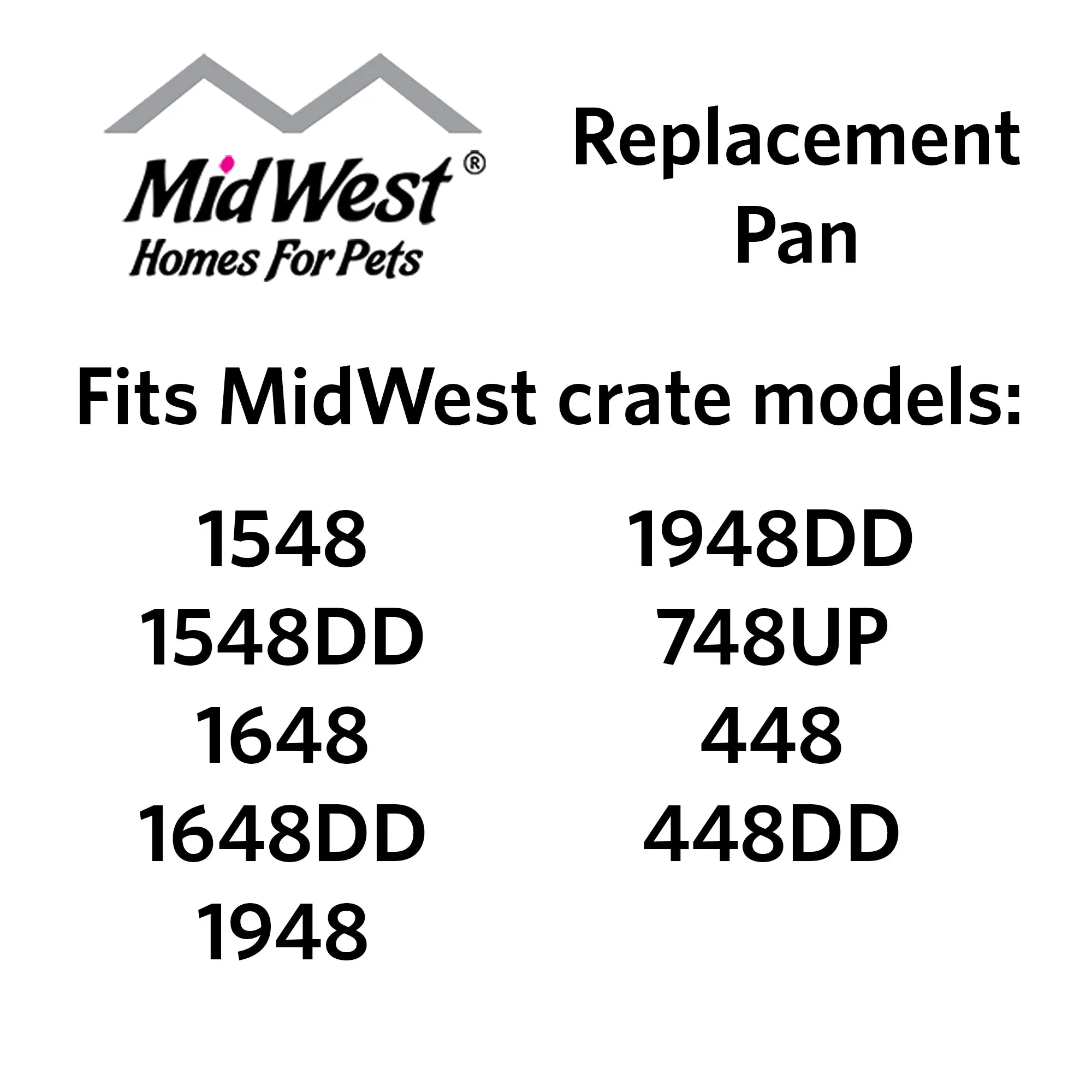Dog Crate Replacement Pan Plastic Tray for Cage Kennel, 48"