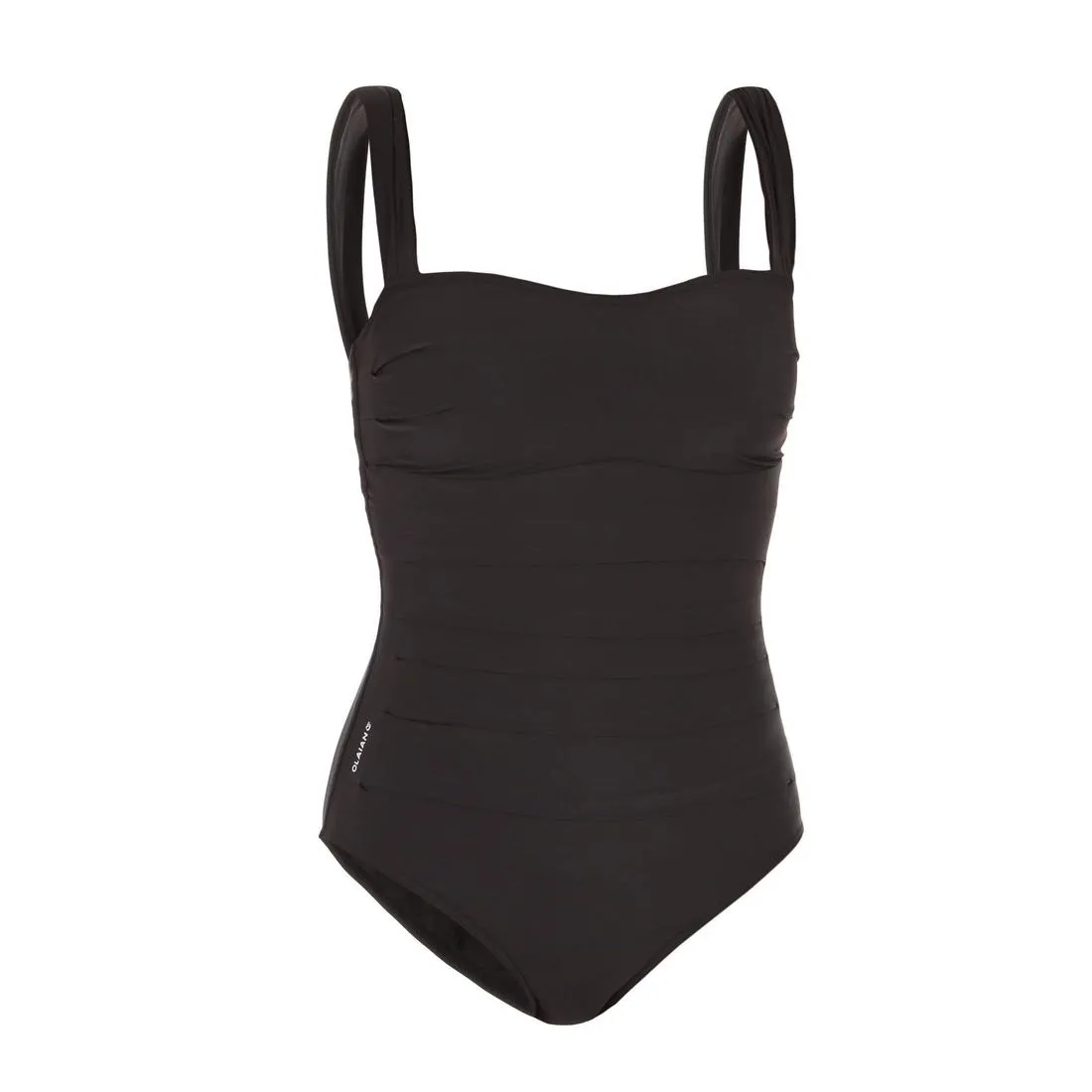 Dora Women's One-Piece Body-Sculpting Swimsuit with Flat Stomach Effect - Black