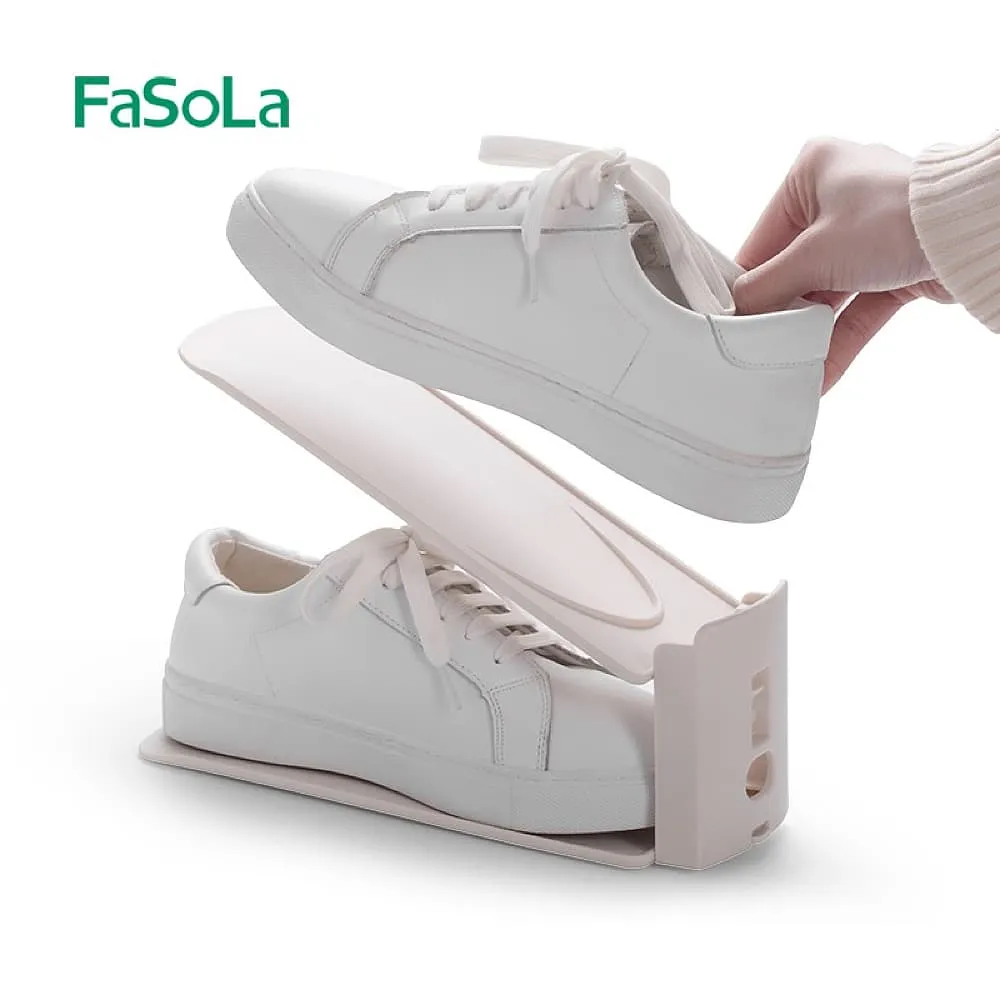 FaSoLa Adjustable Double-Layer Shoe Rack - 27*7.8*9.5cm