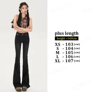 Flared Jeans for Women Vintage High Waist Women Slim Stretchy Denim Tight Jean Pants Casual Trousers