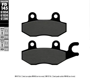 GALFER FD145G1054 Semi-Metallic Brake Pads
