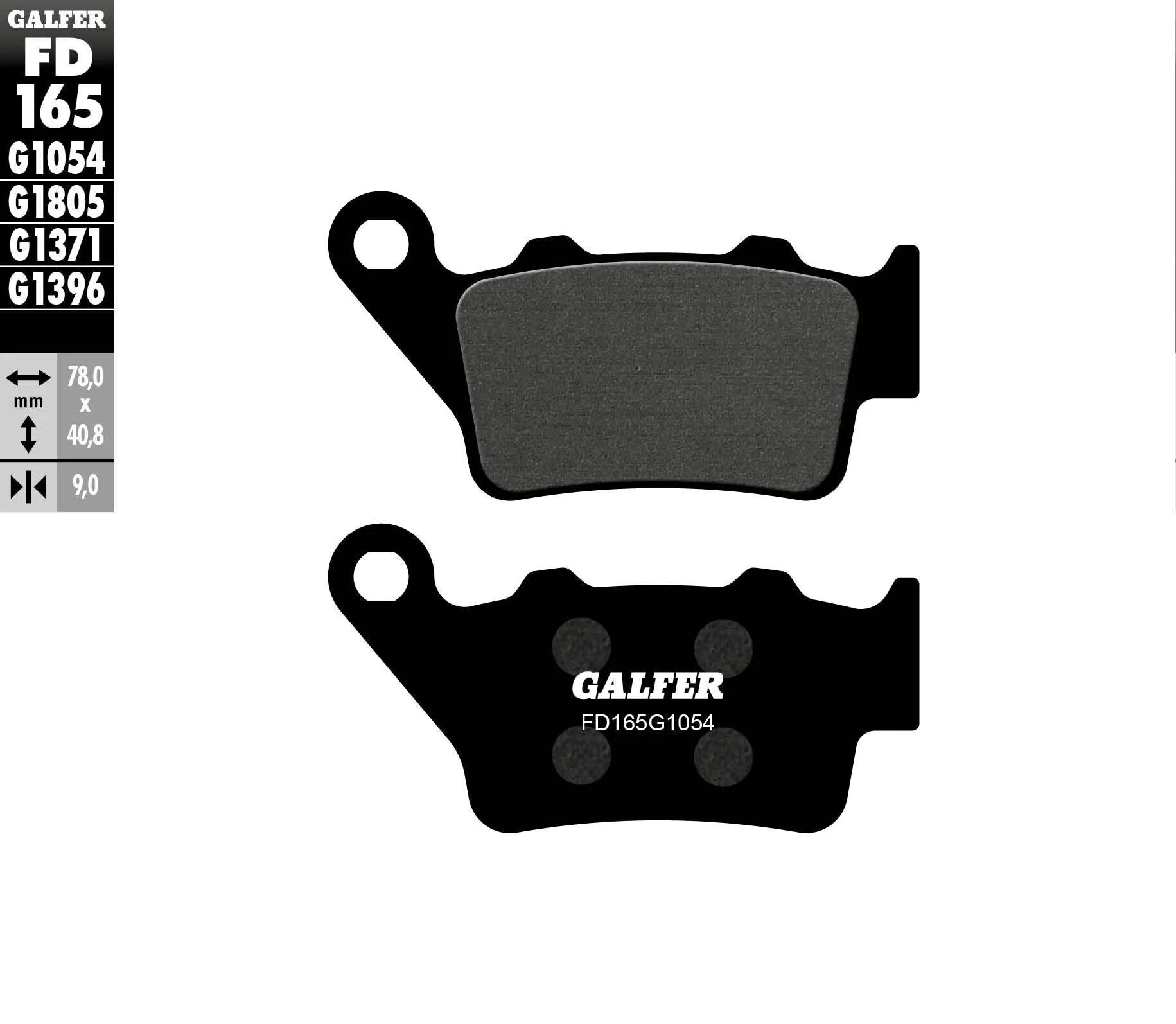 GALFER FD165G1054 Semi-Metallic Brake Pads