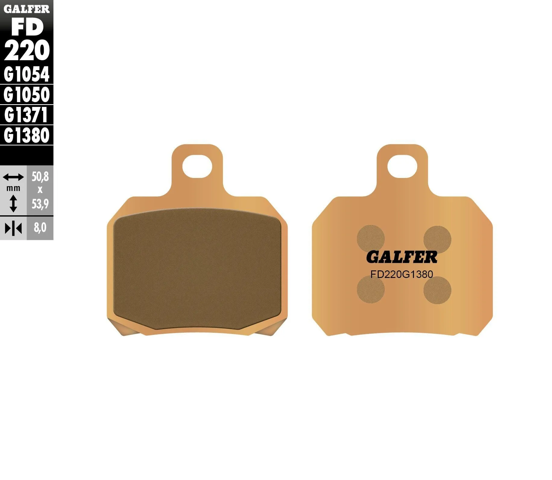 GALFER FD220G1380 HH Sintered Brake Pads