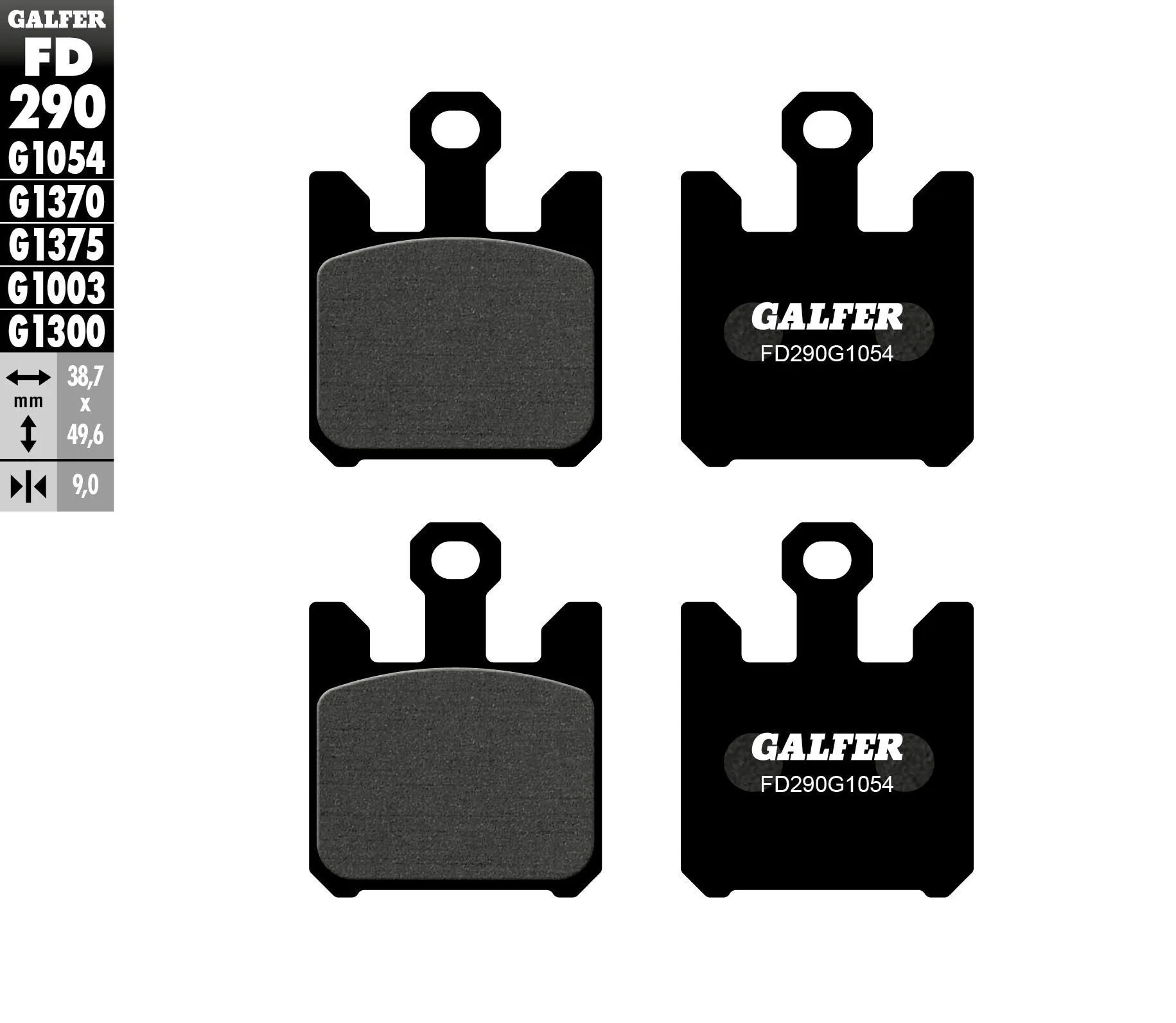 GALFER FD290G1054 Semi-Metallic Brake Pads