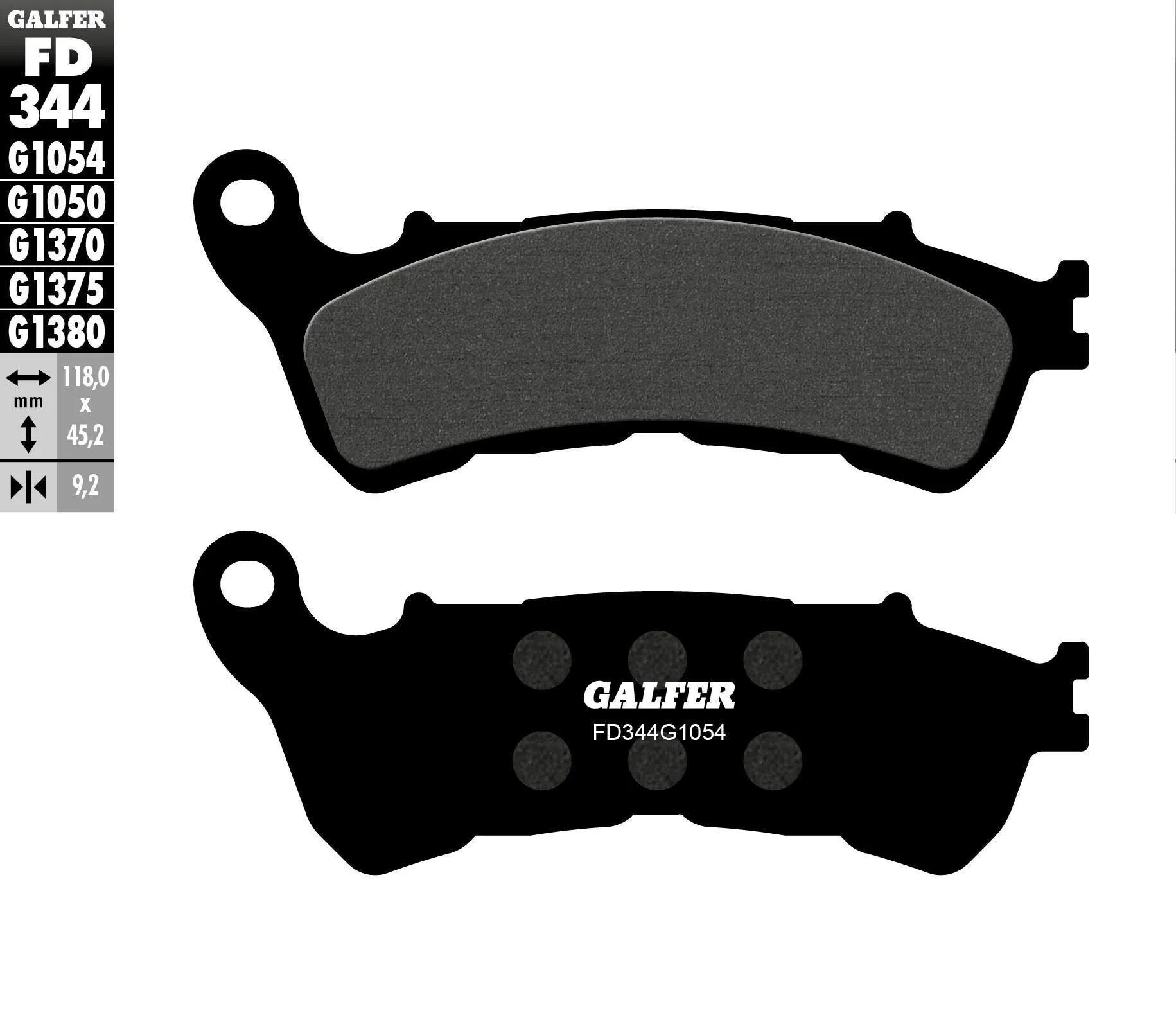 GALFER FD344G1054 Semi-Metallic Brake Pads