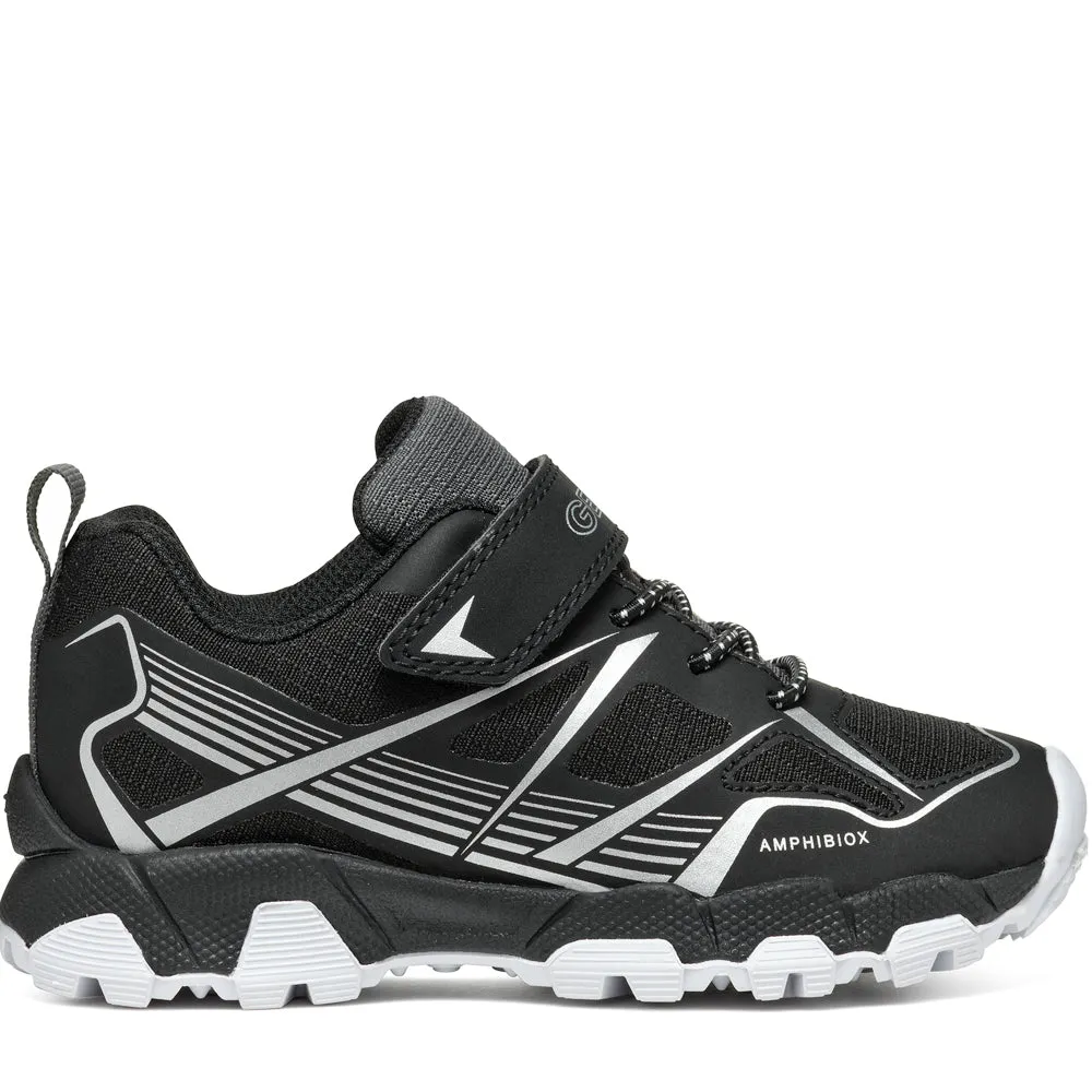 Geox J Magnetar B.B ABX A - NYL TPU - Black / Silver (Waterproof)