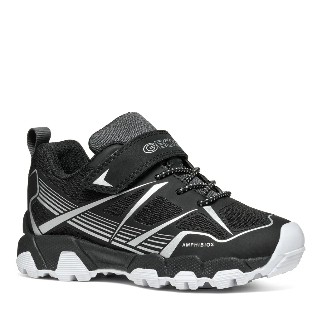Geox J Magnetar B.B ABX A - NYL TPU - Black / Silver (Waterproof)