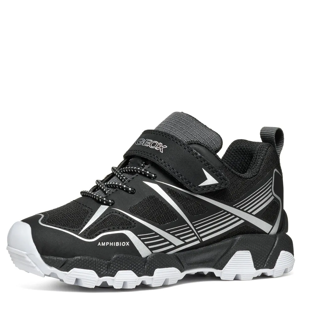 Geox J Magnetar B.B ABX A - NYL TPU - Black / Silver (Waterproof)