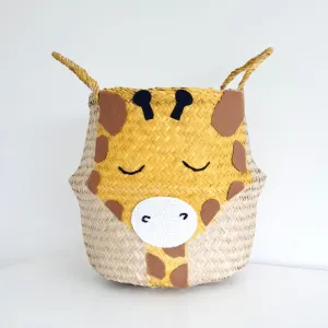 Giraffe Handwoven Storage Basket (Large)