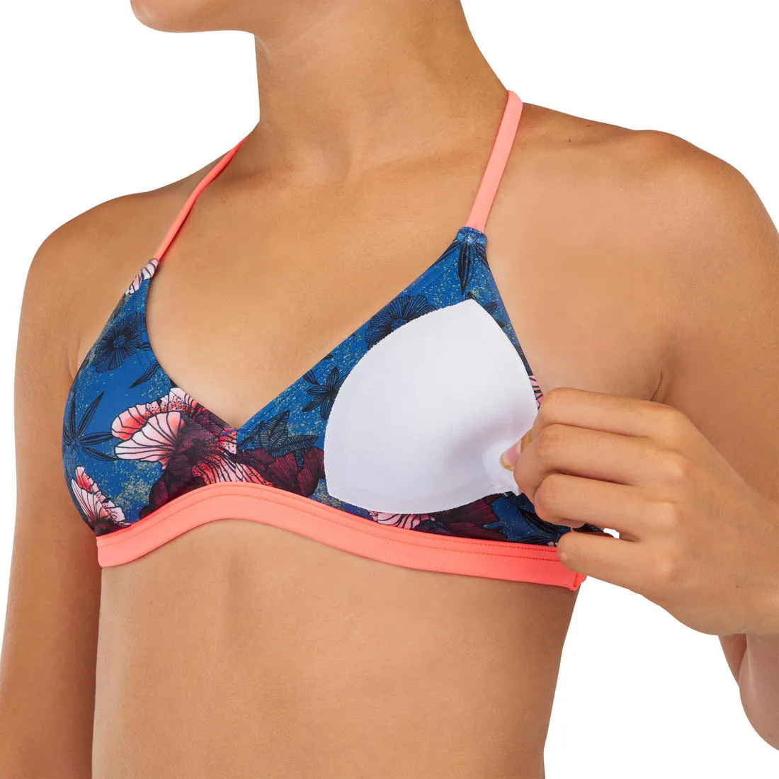 GIRL'S SURF SWIMSUIT TRIANGLE TOP BETTY 500
