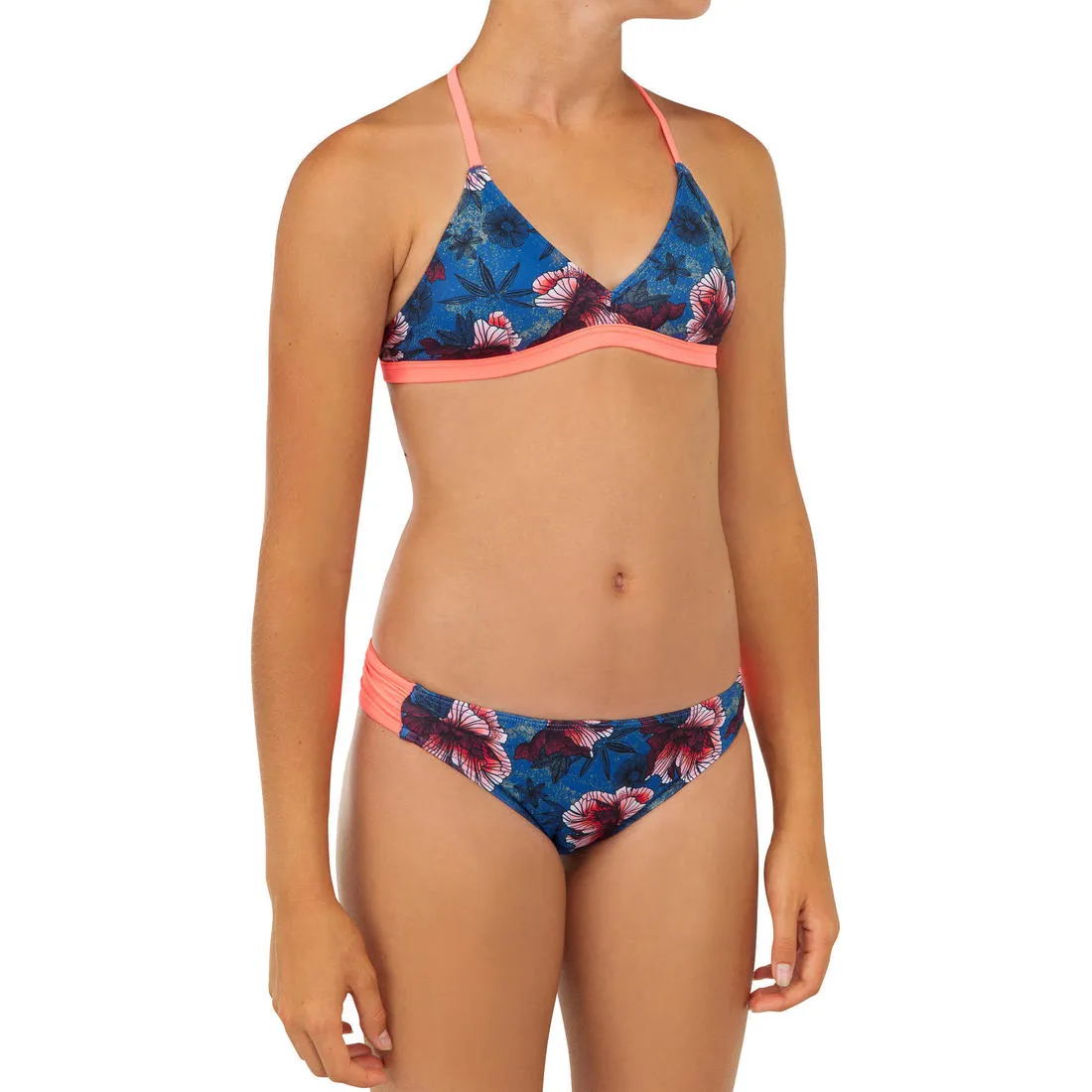 GIRL'S SURF SWIMSUIT TRIANGLE TOP BETTY 500