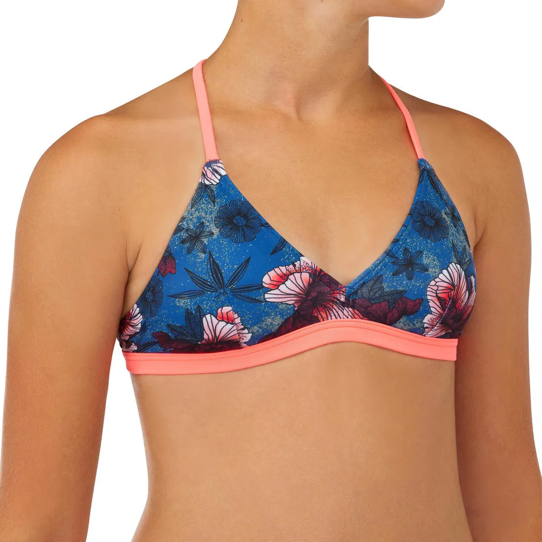 GIRL'S SURF SWIMSUIT TRIANGLE TOP BETTY 500