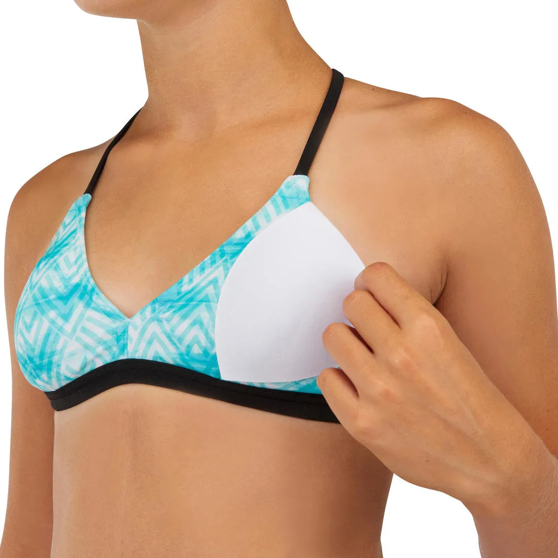 GIRL'S SURF SWIMSUIT TRIANGLE TOP BETTY 500