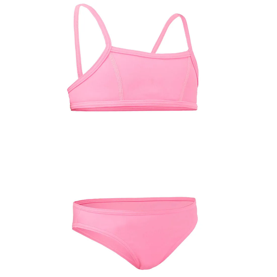 GIRLS’ two-piece SURFING swimsuit BIKINI TOP BALI 100