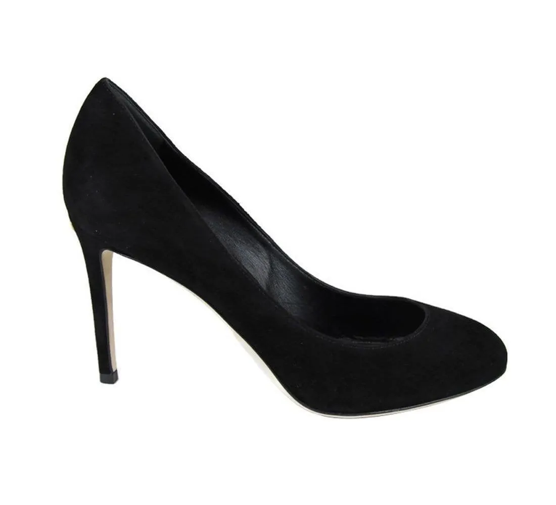 Gucci Heels Black Suede Interlocking - Gucci Shoes Women