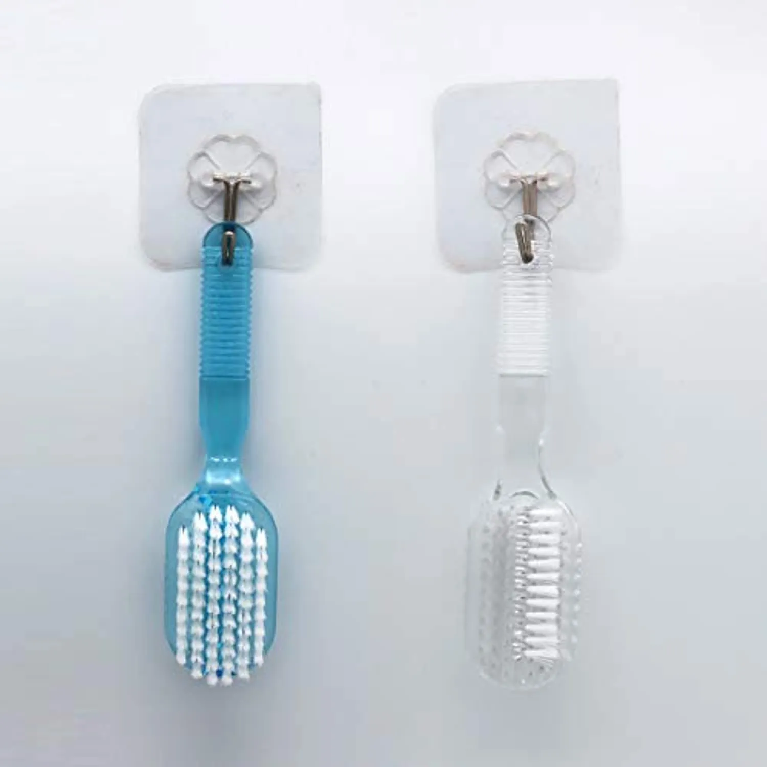 Handle Grip Nail Brush Foot Brush Two Sided Fingernail Scrub Brush Soft Stiff Bristles Hand Cleaning Brushes Nails Toes Scrubber for Men Women Kids,4 PCS