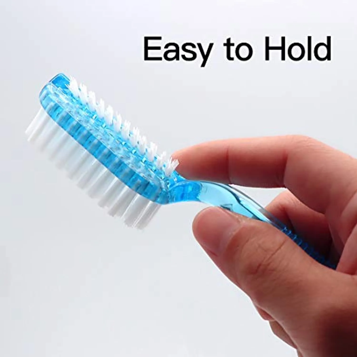 Handle Grip Nail Brush Foot Brush Two Sided Fingernail Scrub Brush Soft Stiff Bristles Hand Cleaning Brushes Nails Toes Scrubber for Men Women Kids,4 PCS