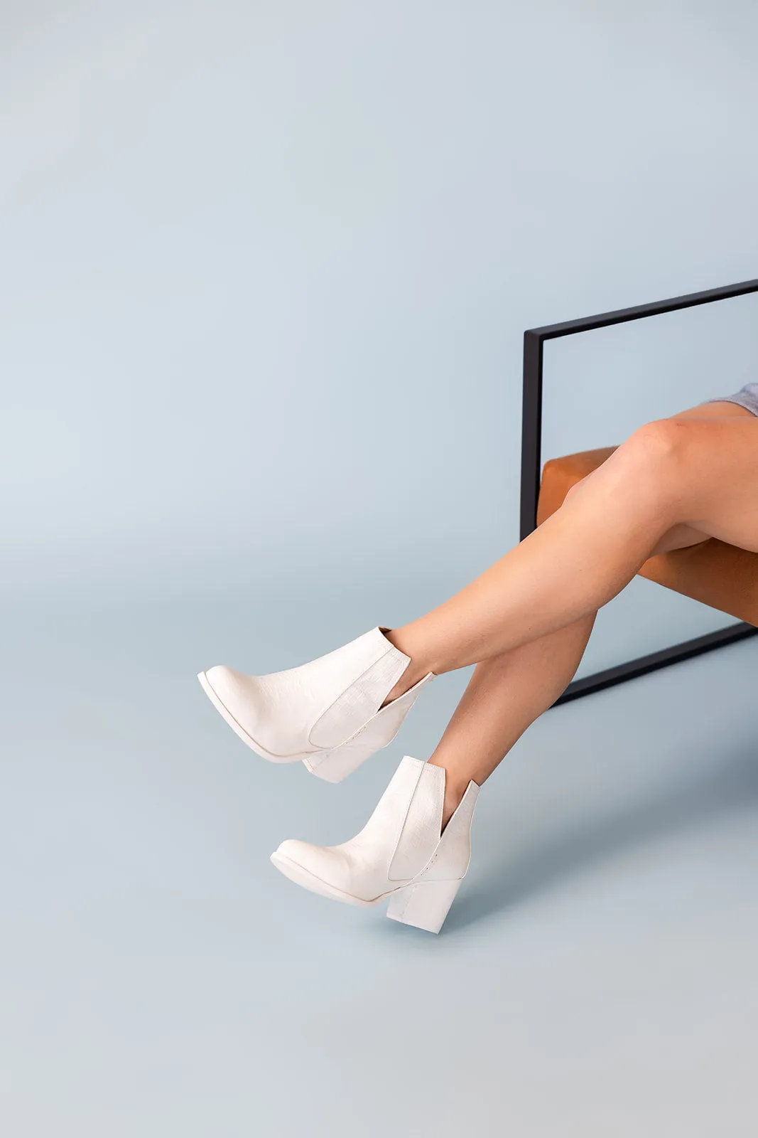 Hazel Blues® |  Tarim Bootie in White Croc