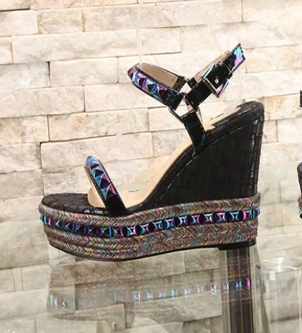 High Heel Rivet One Belt Sandals